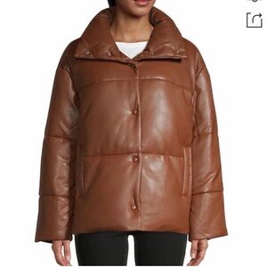 Avec Les Filled Chocolate Brown Puffer Coat